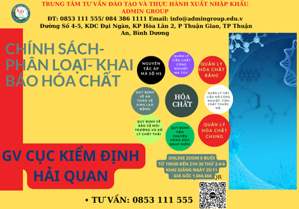 KHÓA HỌC ĐÀO TẠO CHUYÊN SÂU VỀ HÓA CHẤT 25/11